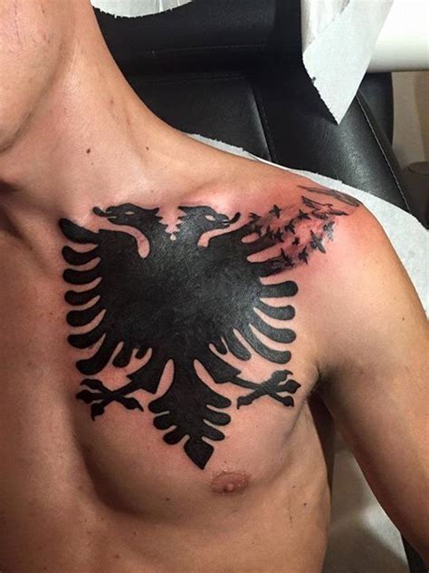 Albanian flag tattoo
